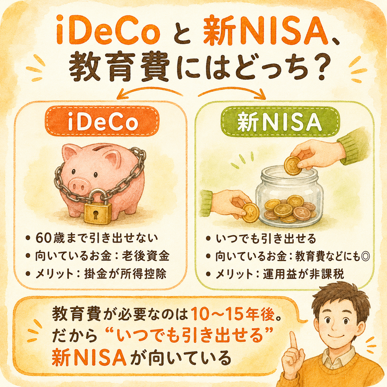 iDeCoと新NISAの比較